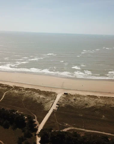 La bergère beach at la barre de monts - fromentine seen from a drone