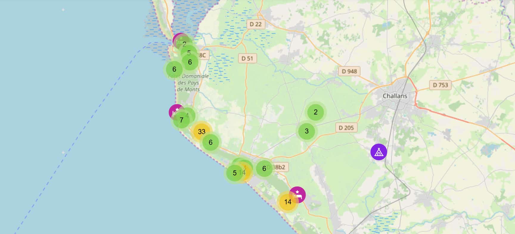 Interactive map-paysdesaintjeandemonts